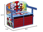 Delta Children Kids Convertible Activity Bench - Greenguard Gold Certified, Marvel Spidey and His Amazing Friends - Grand Goldman