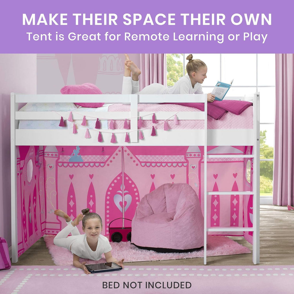 Delta Children Loft Bed Tent Curtain Set for Low Twin, Disney Princess - Grand Goldman