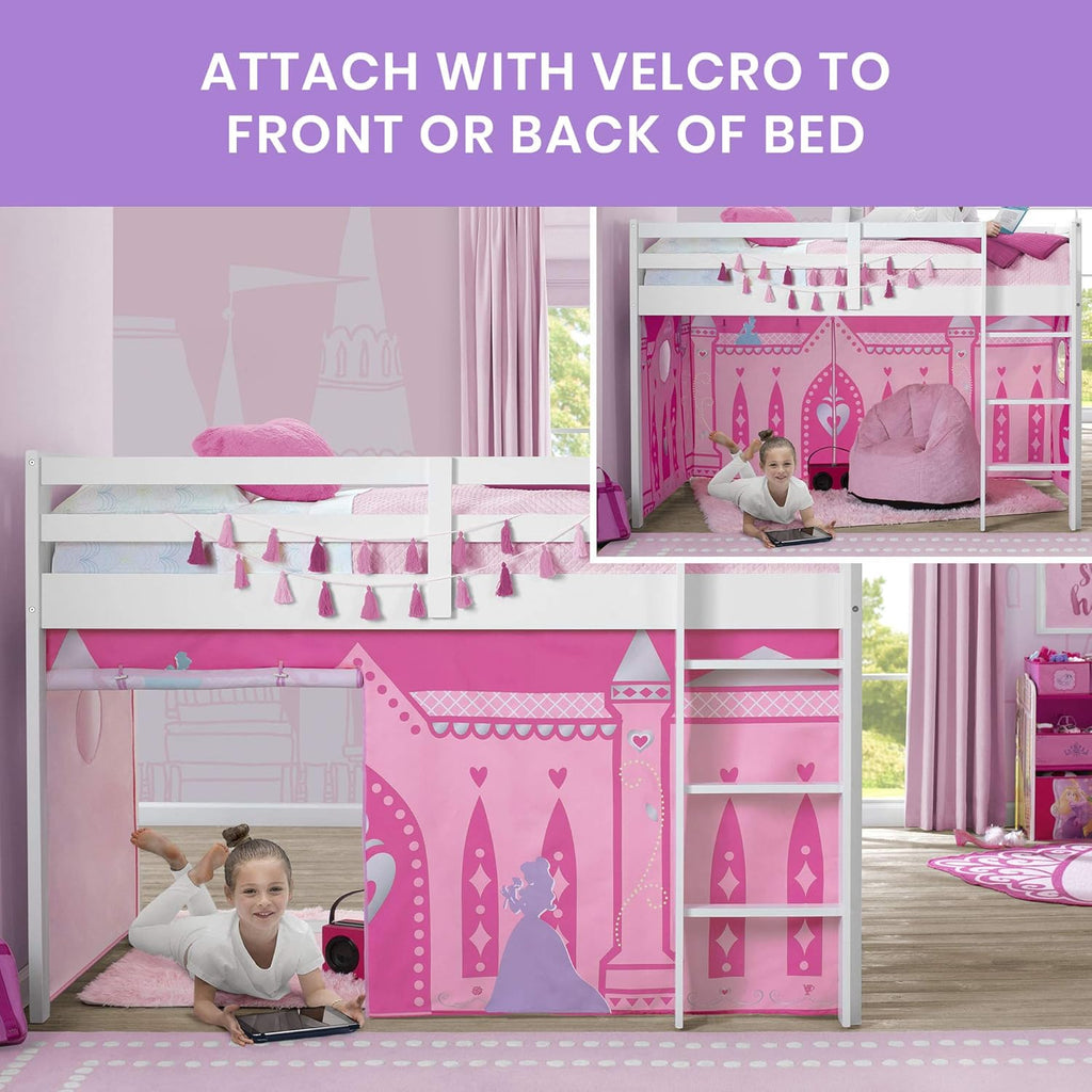 Delta Children Loft Bed Tent Curtain Set for Low Twin, Disney Princess - Grand Goldman