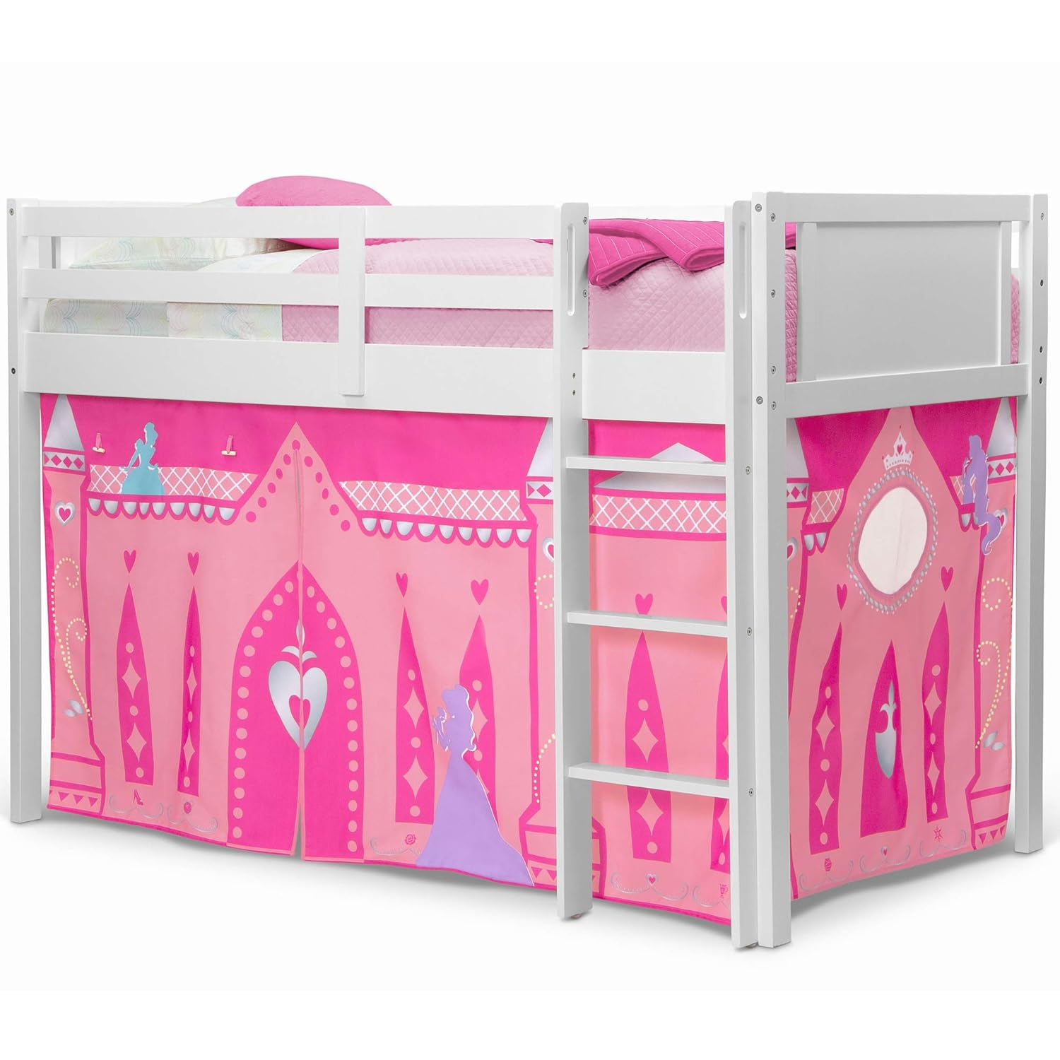 Delta Children Loft Bed Tent Curtain Set for Low Twin, Disney Princess - Grand Goldman