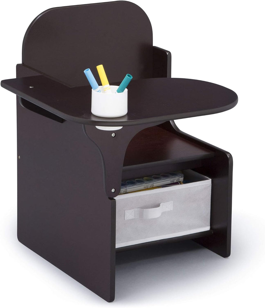 Delta Children MySize Chair Desk with Storage Bin - Greenguard Gold Certified, Dusty Rose - Grand Goldman