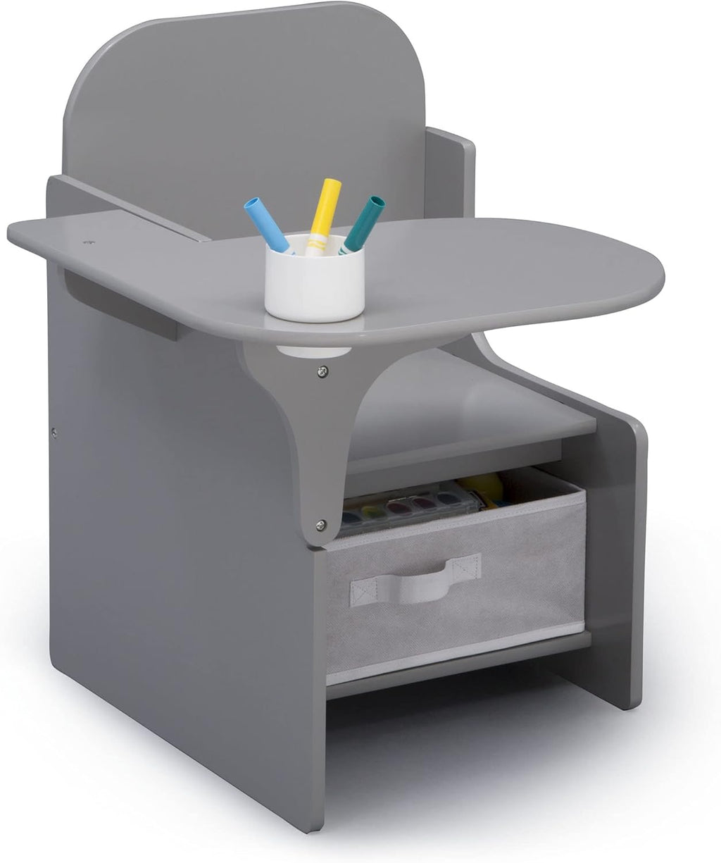 Delta Children MySize Chair Desk with Storage Bin - Greenguard Gold Certified, Dusty Rose - Grand Goldman