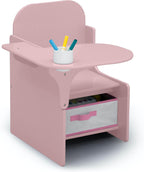 Delta Children MySize Chair Desk with Storage Bin - Greenguard Gold Certified, Dusty Rose - Grand Goldman