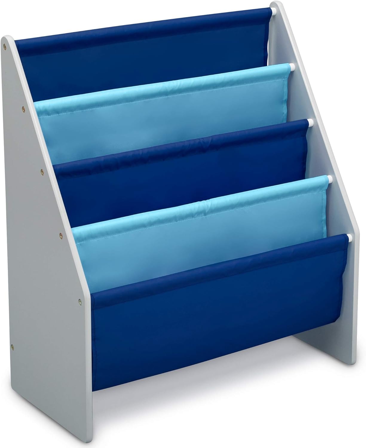 Delta Children Sling Rack Bookshelf for Kids - Easy-to-Reach Storage for Magazines or Coloring Books - Ideal for Playrooms & Homeschooling - Greenguard Gold Certified, White/Pink - Grand Goldman