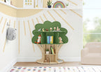 Delta Children Tree Bookcase - Greenguard Gold Certified, Fern Green/Crafted Natural - Grand Goldman