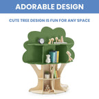 Delta Children Tree Bookcase - Greenguard Gold Certified, Fern Green/Crafted Natural - Grand Goldman