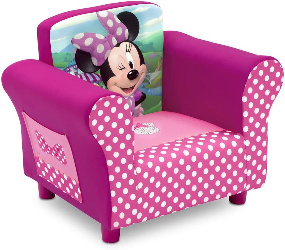 Delta Children Upholstered Chair, Disney Minnie Mouse - Grand Goldman