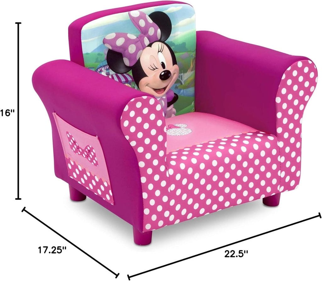 Delta Children Upholstered Chair, Disney Minnie Mouse - Grand Goldman