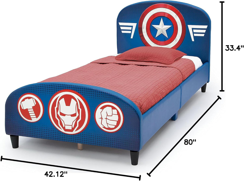 Delta Children Upholstered Twin Bed, Marvel Spider Man - Grand Goldman