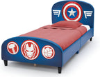Delta Children Upholstered Twin Bed, Marvel Spider Man - Grand Goldman