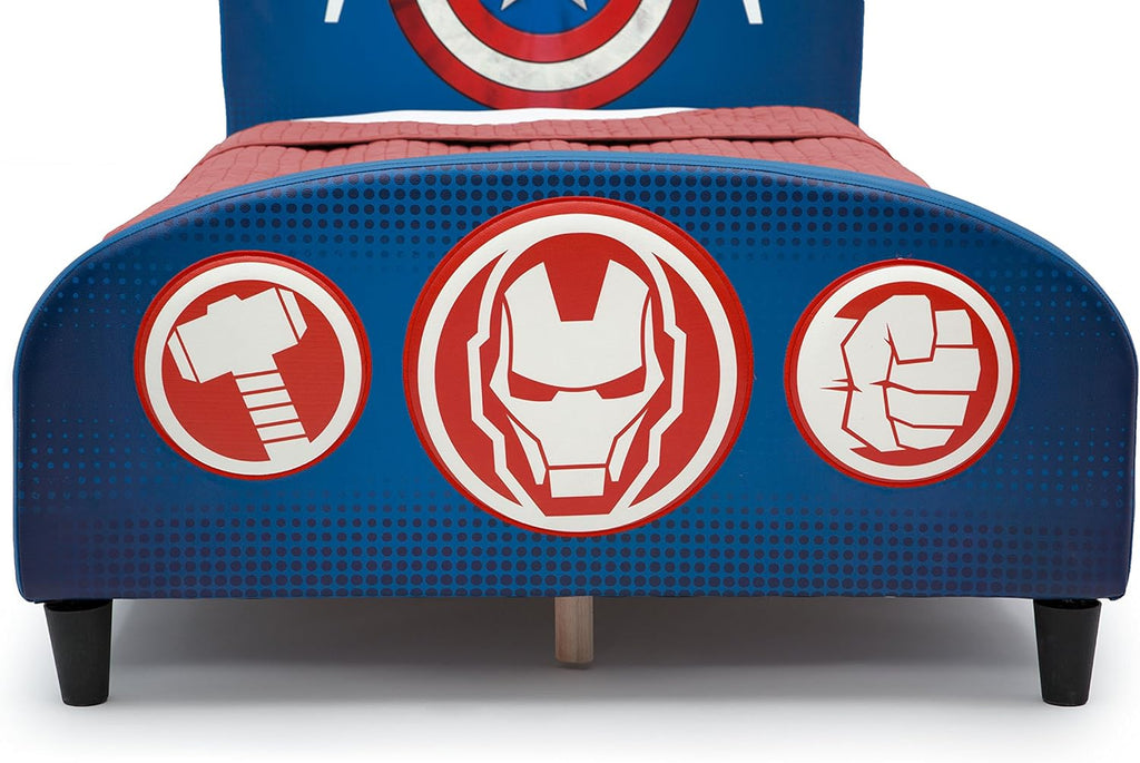 Delta Children Upholstered Twin Bed, Marvel Spider Man - Grand Goldman