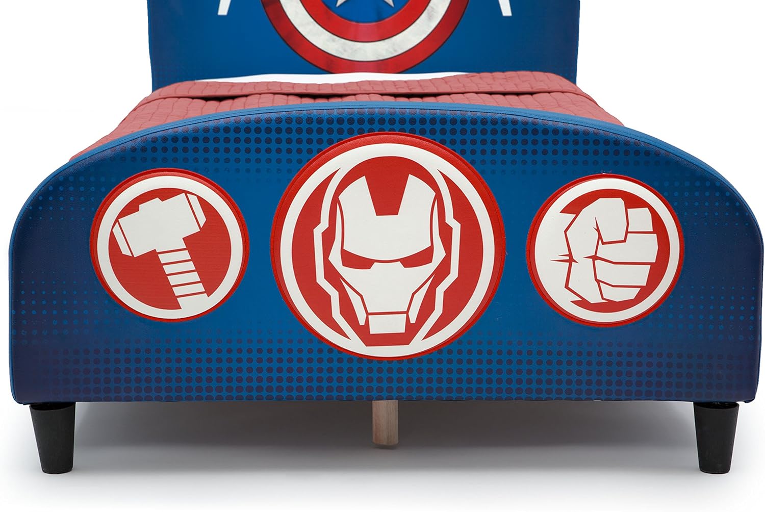 Delta Children Upholstered Twin Bed, Marvel Spider Man - Grand Goldman