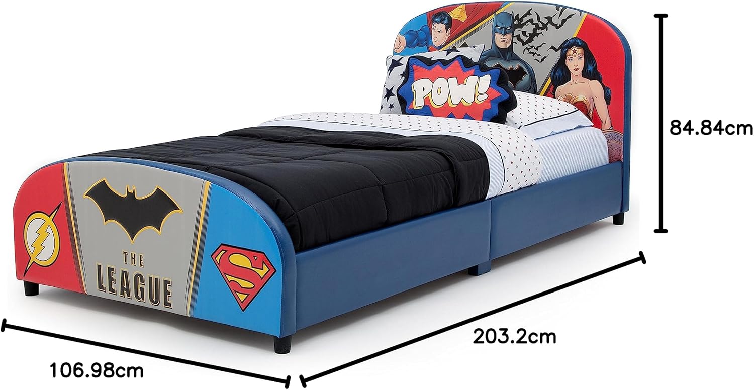 Delta Children Upholstered Twin Bed, Marvel Spider Man - Grand Goldman