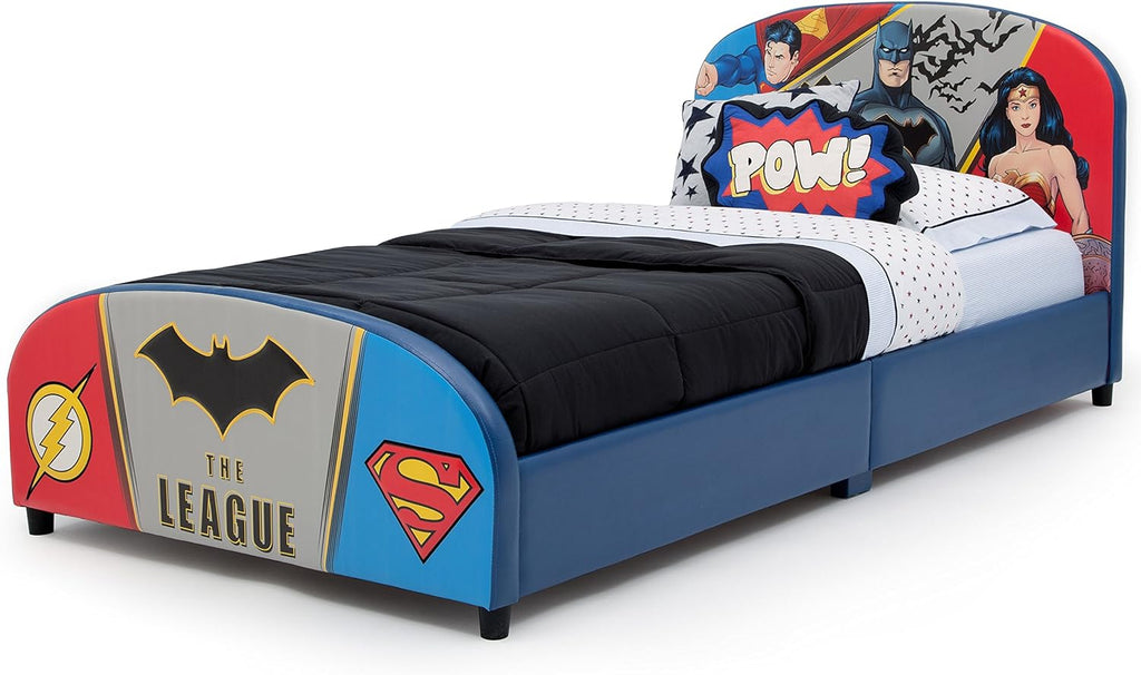 Delta Children Upholstered Twin Bed, Marvel Spider Man - Grand Goldman