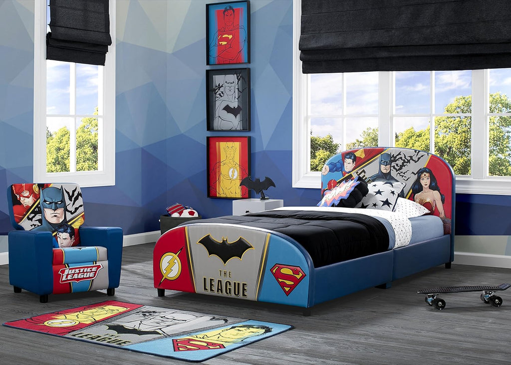 Delta Children Upholstered Twin Bed, Marvel Spider Man - Grand Goldman