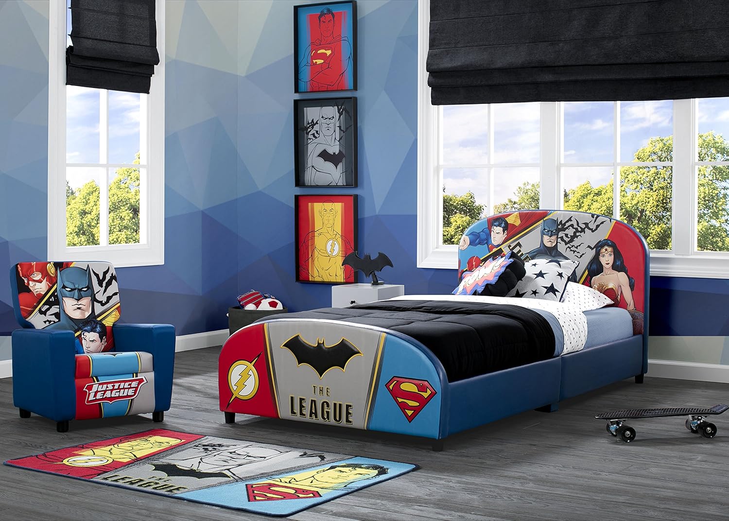 Delta Children Upholstered Twin Bed, Marvel Spider Man - Grand Goldman