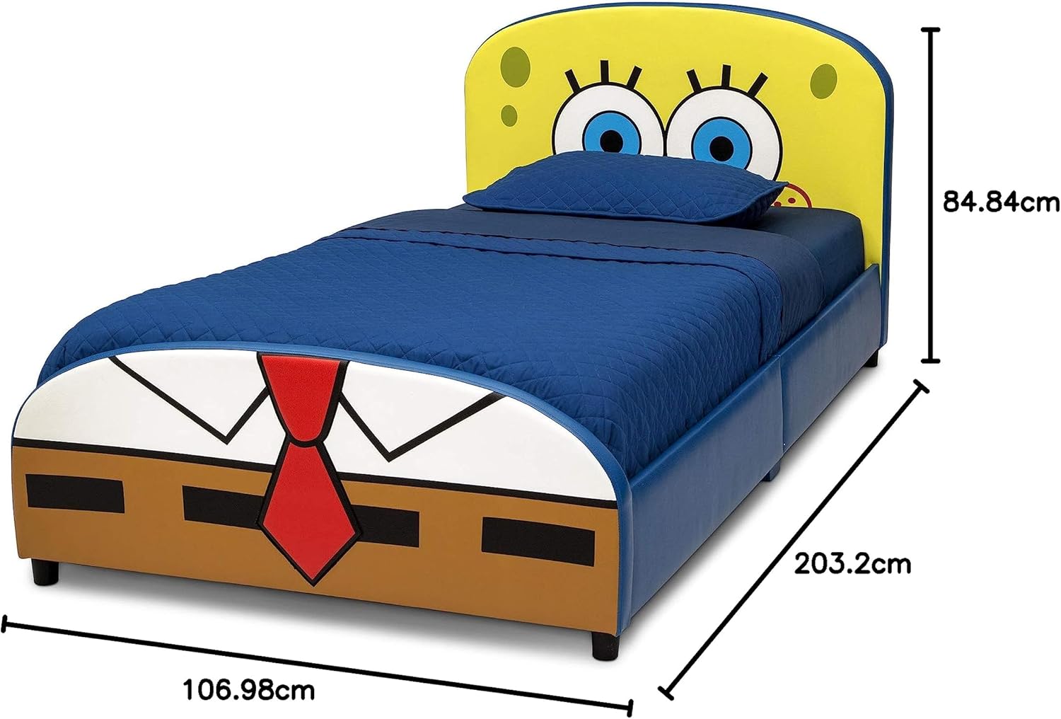 Delta Children Upholstered Twin Bed, Marvel Spider Man - Grand Goldman