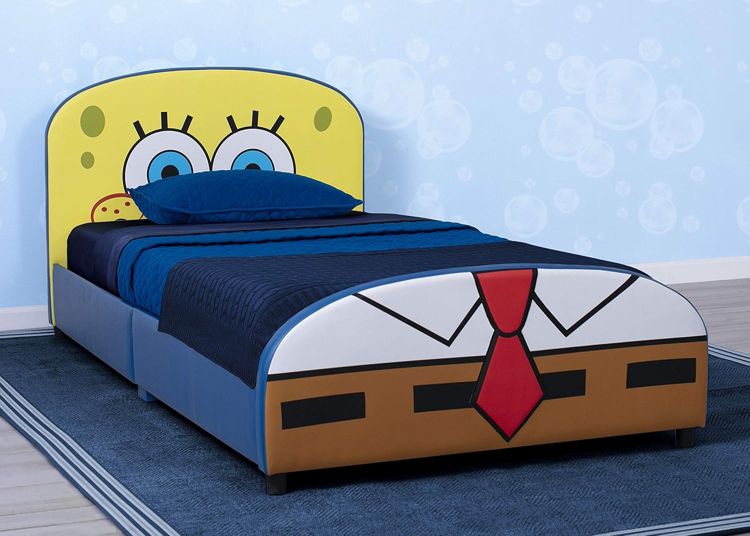 Delta Children Upholstered Twin Bed, Marvel Spider Man - Grand Goldman