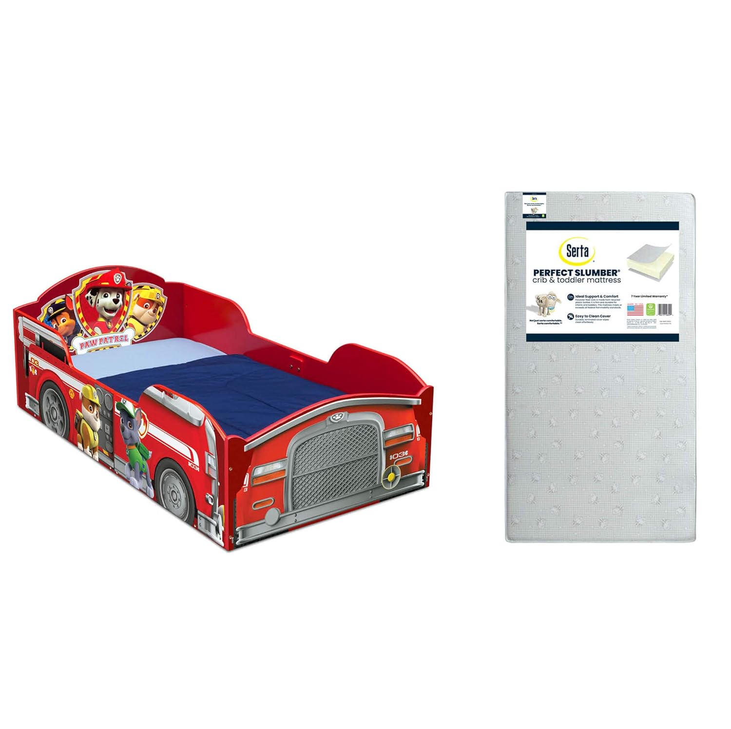 Delta Children Wood Toddler Bed - Greenguard Gold Certified, Nick Jr. PAW Patrol - Grand Goldman