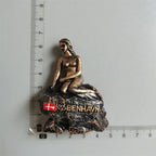 Denmark Mermaid Tourist Souvenirs 3D Resin Refrigerator Magnet Magnetic Stickers for home decor - Grand Goldman