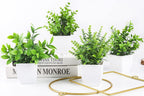 Der Rose 4 Pack Fake Plants Mini Artificial Greenery Potted Plants for Home Decor Indoor Office Table Room Farmhouse - Grand Goldman