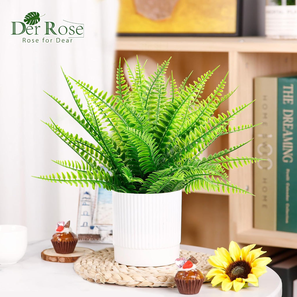 Der Rose 4 Pack Fake Plants Mini Artificial Greenery Potted Plants for Home Decor Indoor Office Table Room Farmhouse - Grand Goldman