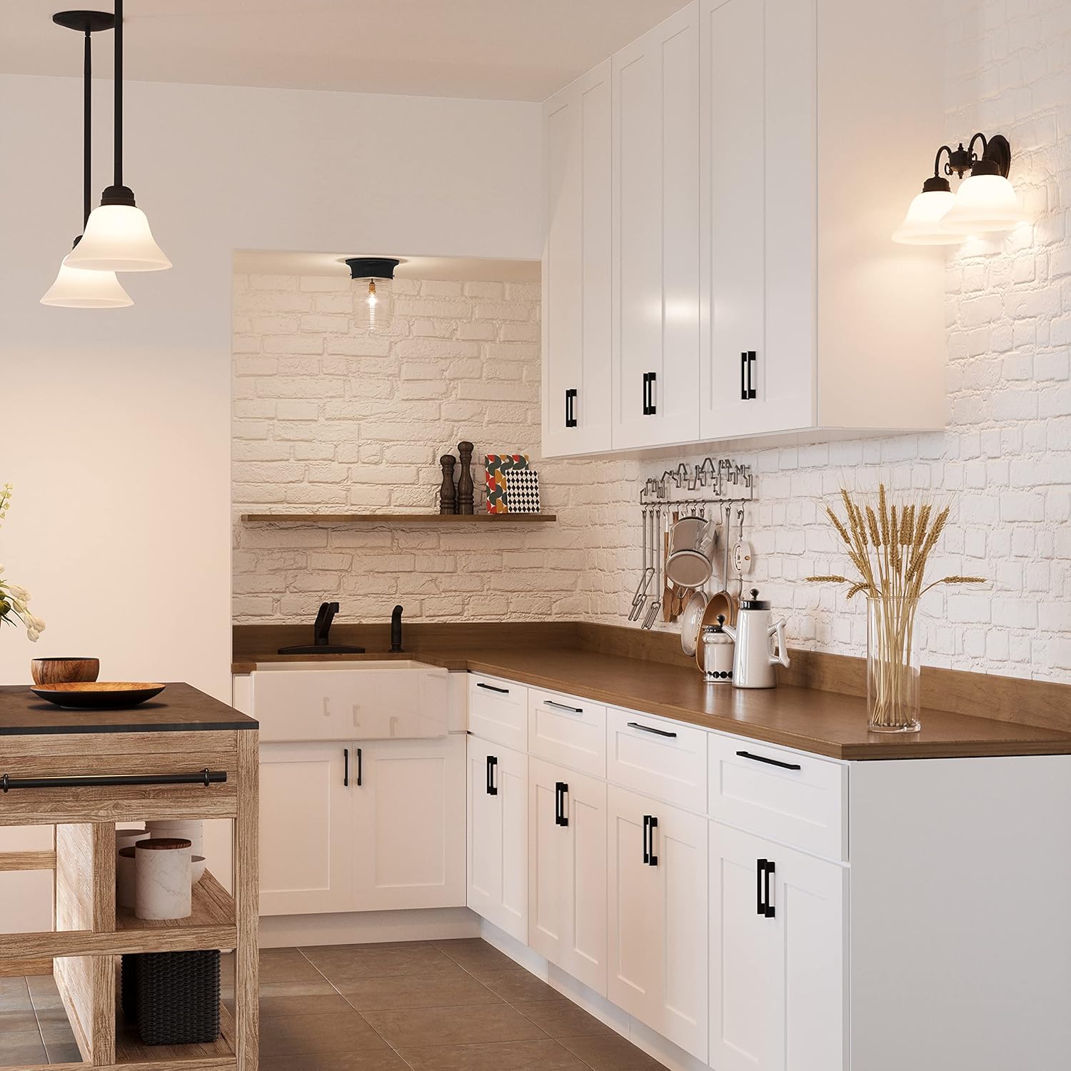 Design House 587220 Jelly Jar 1-Light Indoor/Outdoor Flush Mount Ceiling Light, Black - Grand Goldman