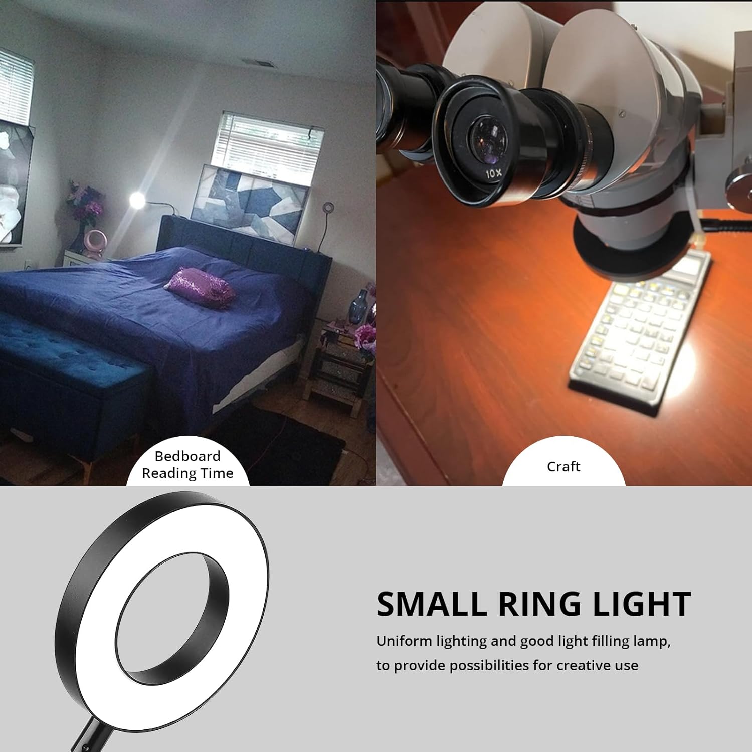 Desk Clip on Lamp for Reading Home Office, 10 Dimmable Brightness 3 Modes, Clamp Light for Bed Headboard, Craft - Grand Goldman