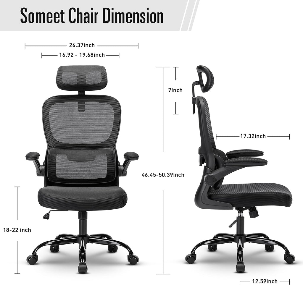 Desk and Chair Set,Computer Desk with Chair Combo Set,Home Office Furniture Sets,Home Office Desk Chairs and L Shaped Desk,Office Desk with Drawers & Mesh Ergonomic Desk Chair, Brown & Black - Grand Goldman