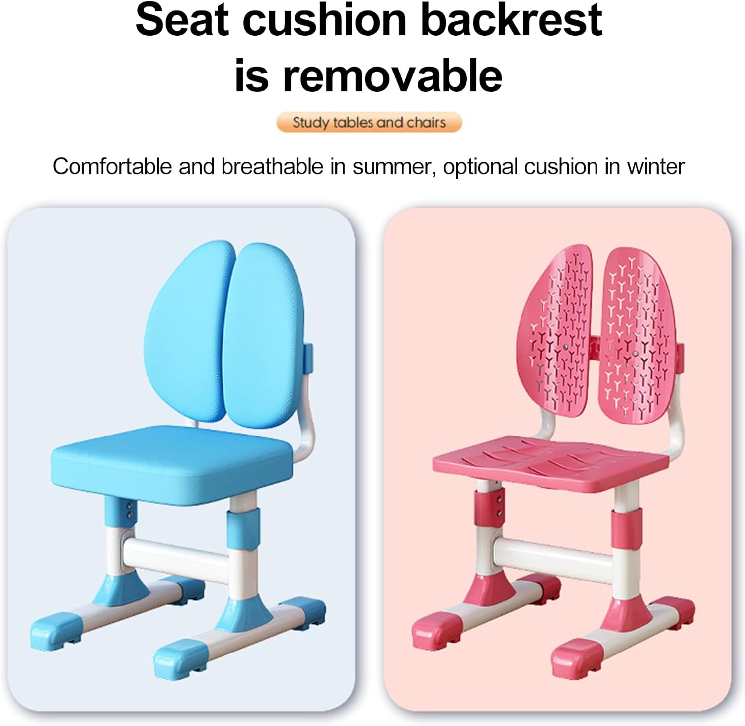 Desk for Kids, Pink Kids Desk and Chair Set Adjustable Height with Drawers and Storage, Cartoon Pattern Kids Desk for Girls, Curved Desktop School Study Desk for Kids - Grand Goldman