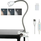 Desk lamp Eye-Caring Table Lamps, 360°Rotation Gooseneck Clip on Lamp Reading Light Portable Reading Book Light, Clamp Light, Study Desk Lamps for Bedroom and Office Home Lighting (Black) - Grand Goldman