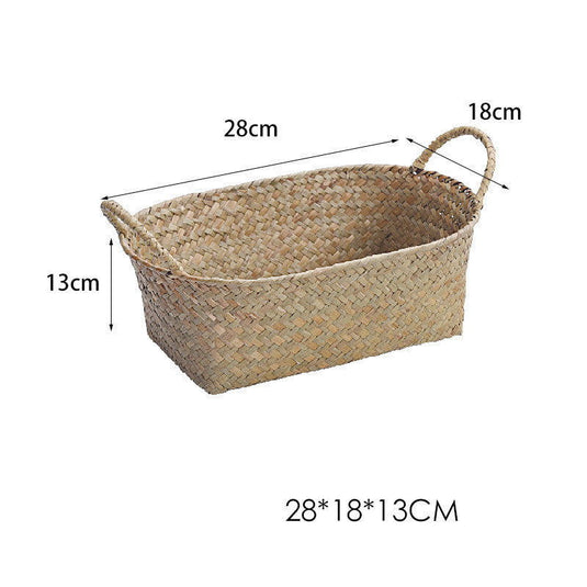 Desktop Storage Sea Fruit Tray Straw Basket Basket Snack Basket - Grand Goldman