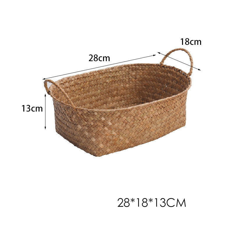 Desktop Storage Sea Fruit Tray Straw Basket Basket Snack Basket - Grand Goldman