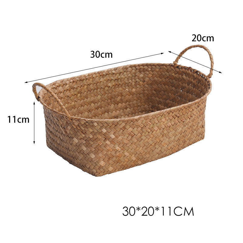 Desktop Storage Sea Fruit Tray Straw Basket Basket Snack Basket - Grand Goldman