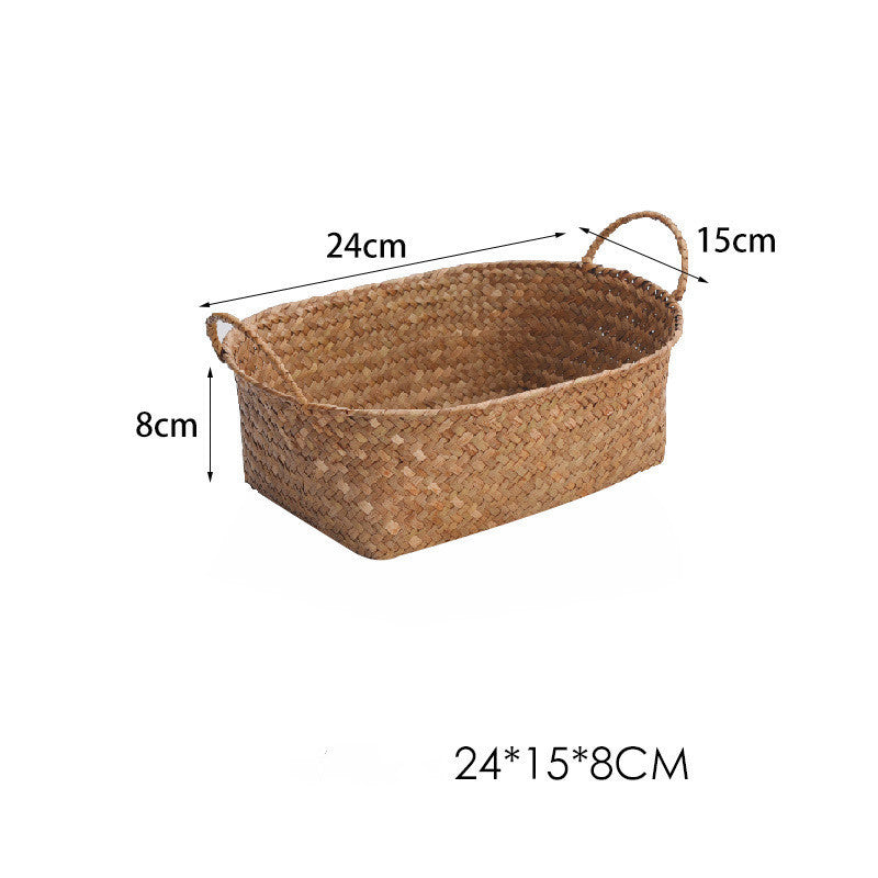 Desktop Storage Sea Fruit Tray Straw Basket Basket Snack Basket - Grand Goldman