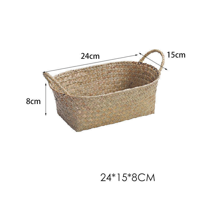 Desktop Storage Sea Fruit Tray Straw Basket Basket Snack Basket - Grand Goldman
