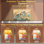 Dimmable Cordless Picture Light with Controller and Timer, Rechargeable 5000mAh Battery Wall Sconce for Wall Pictures, Gallery Artwork, Paintings, Portraits, Dartboards (Gold) - Grand Goldman