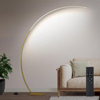 Dimmable LED Floor Lamp with 3 Color Temperatures, Ultra Bright 2000LM Arc Floor Lamps for Living Room, Modern Standing Tall Lamp with Remote Control Reading Floor Lamp for Bedroom Office Classroom - Grand Goldman