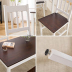 Dining Table Set for 4, 5 - Piece Kitchen Table Set 42.5 Inch Rectangular Dining Table with Chairs Solid Wood Dining Set for Kitchen/Dining Room,Home, Small Space, Apartment, Black - Grand Goldman