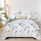 Dinjoy Quilt Set Queen Cute Floral Bedspread Coverlet Yellow Floral Quilts Microfiber Lightweight Queen Size Quilt Fall Bedding Sets Reversible Soft Quilted Bed Cover for All Season(Queen, 90"x96") - Grand Goldman