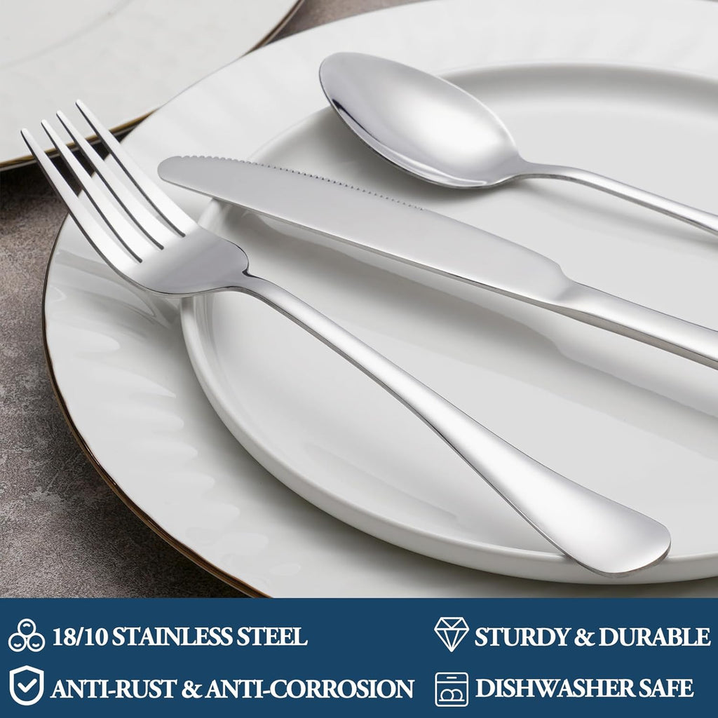 Dinner Forks,Set of 16 Top Food Grade Stainless Steel Silverware Forks,Table Forks,Flatware Forks,8 Inches,Mirror Finish & Dishwasher Safe,Use for Home,Kitchen or Restaurant - Grand Goldman