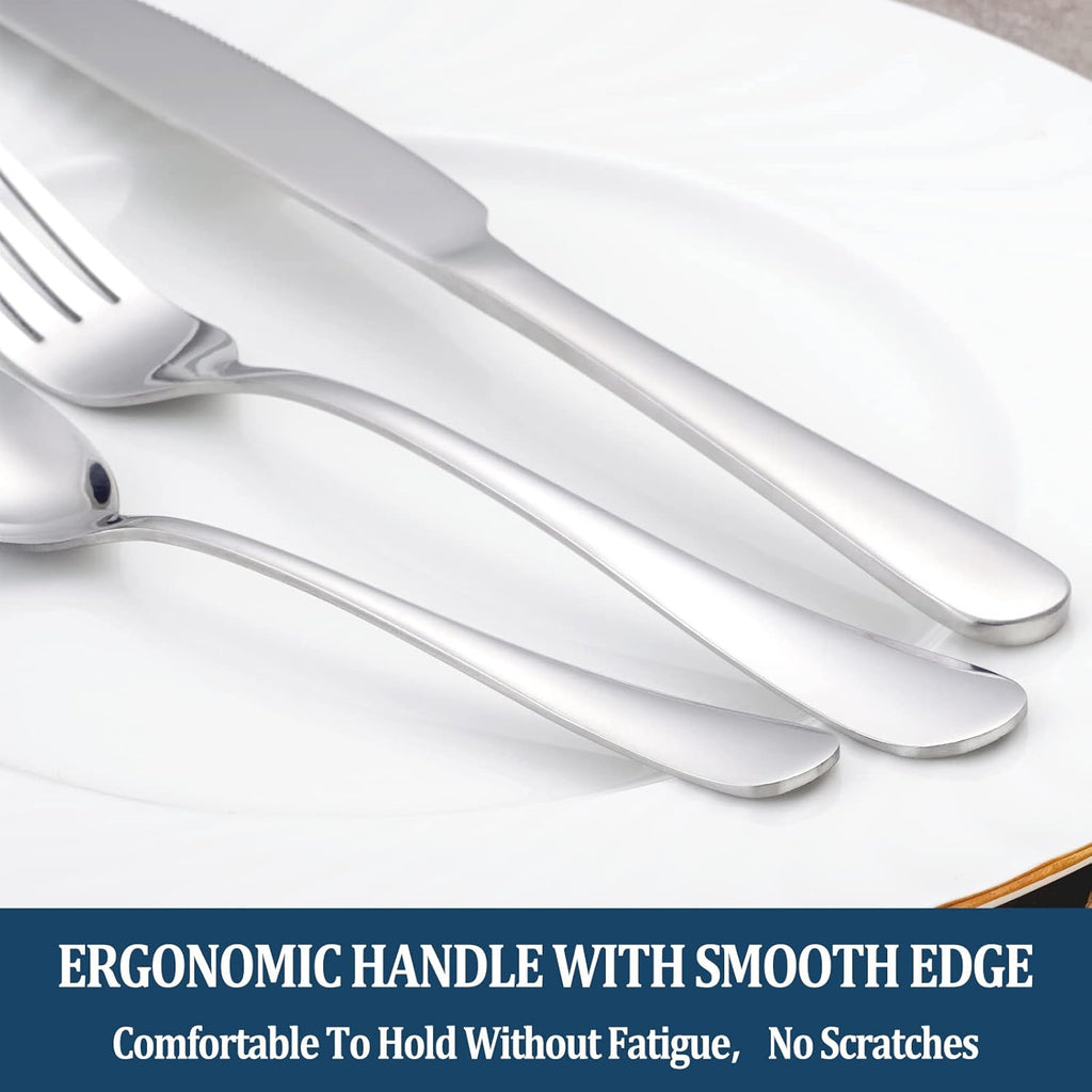 Dinner Forks,Set of 16 Top Food Grade Stainless Steel Silverware Forks,Table Forks,Flatware Forks,8 Inches,Mirror Finish & Dishwasher Safe,Use for Home,Kitchen or Restaurant - Grand Goldman