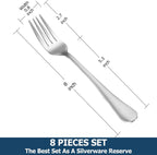 Dinner Forks,Set of 16 Top Food Grade Stainless Steel Silverware Forks,Table Forks,Flatware Forks,8 Inches,Mirror Finish & Dishwasher Safe,Use for Home,Kitchen or Restaurant - Grand Goldman