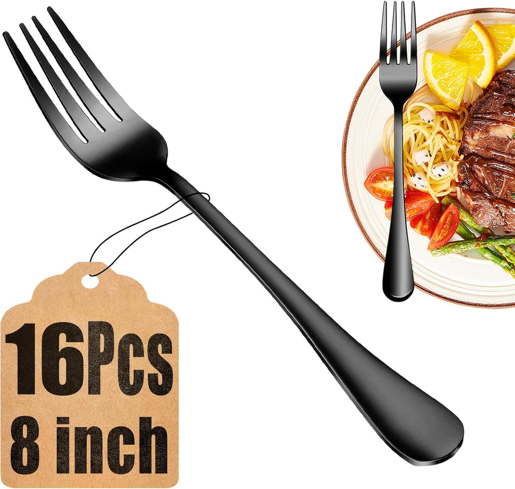 Dinner Forks,Set of 16 Top Food Grade Stainless Steel Silverware Forks,Table Forks,Flatware Forks,8 Inches,Mirror Finish & Dishwasher Safe,Use for Home,Kitchen or Restaurant - Grand Goldman