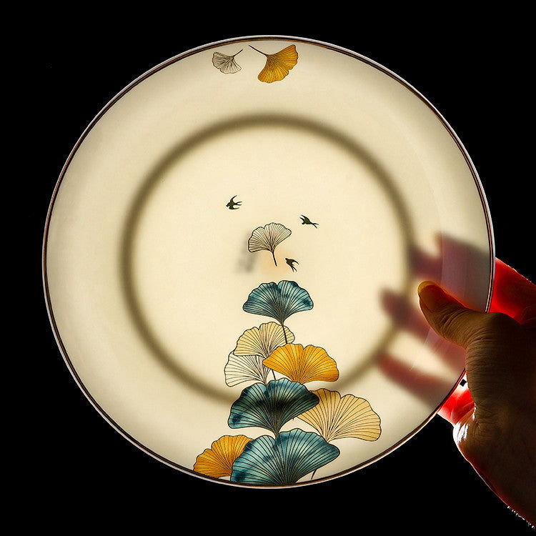 Dinner Plates Ceramic Steak Plate Web Porcelain - Grand Goldman