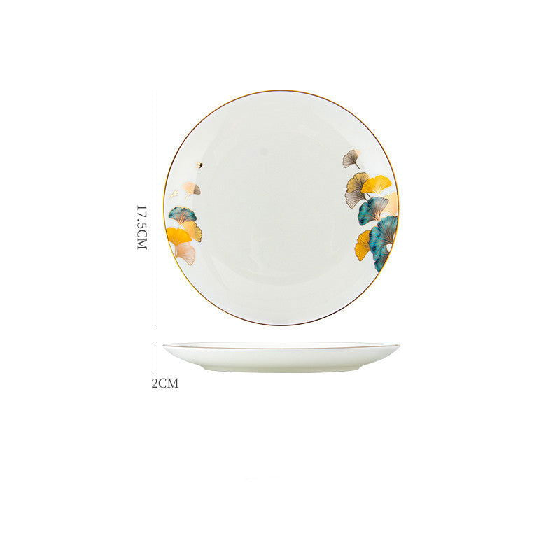 Dinner Plates Ceramic Steak Plate Web Porcelain - Grand Goldman