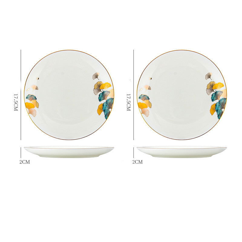 Dinner Plates Ceramic Steak Plate Web Porcelain - Grand Goldman