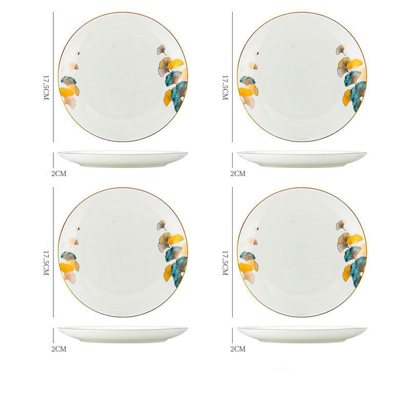 Dinner Plates Ceramic Steak Plate Web Porcelain - Grand Goldman