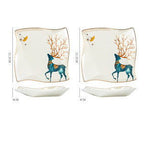 Dinner Plates Ceramic Steak Plate Web Porcelain - Grand Goldman