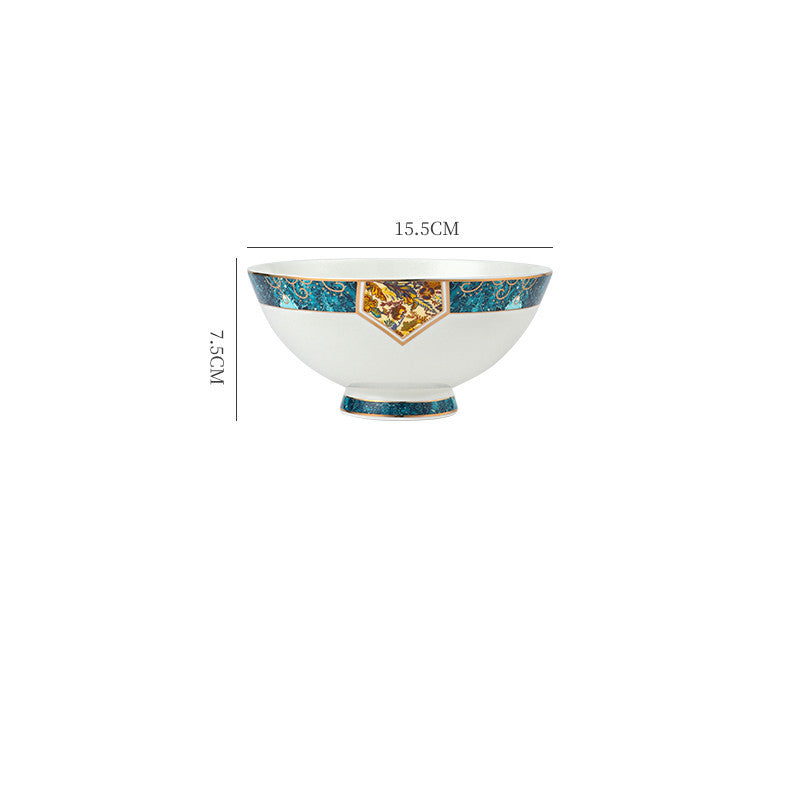 Dinner Plates Ceramic Steak Plate Web Porcelain - Grand Goldman